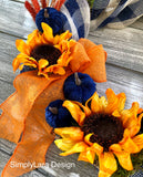 Blue Velvet Pumpkin Wreath